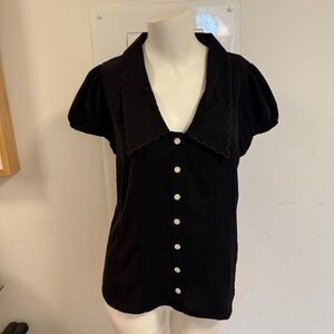 Hell Bunny Black Button-Up Women's Shirt